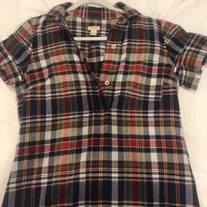 Plaid Jcrew Summer Work Dress